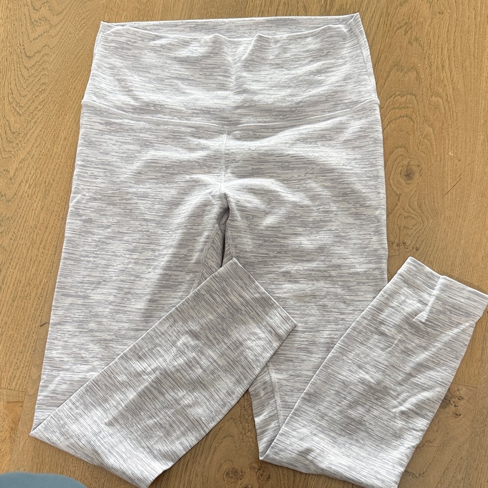 Lululemon Align Gray Striped Leggings Size 8